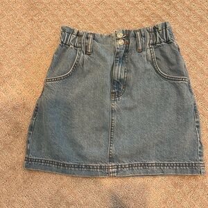 🦋 Topshop Blue Smocked Pencil Mini Skirt